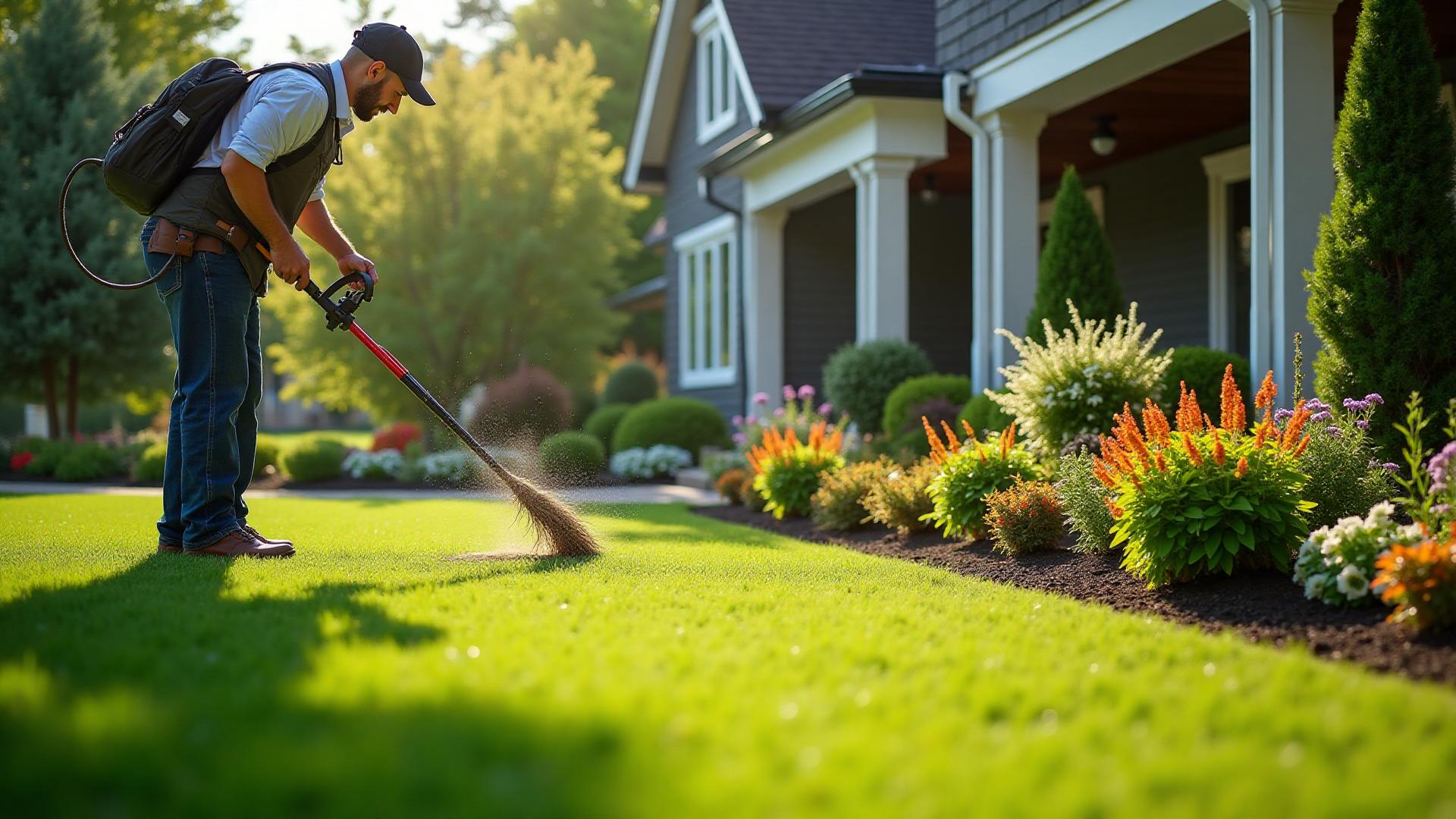 Professional landscaping services with modern garden design