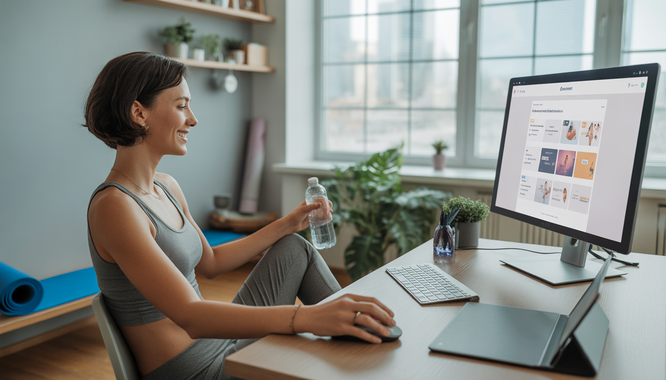 Wellness coach using AI-powered scheduling and client management system