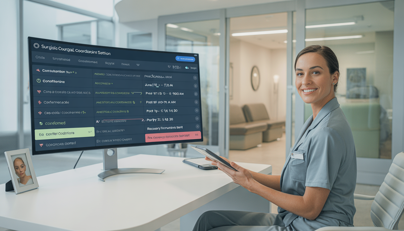 Sophisticated plastic surgery clinic with digital workflow and organized operations