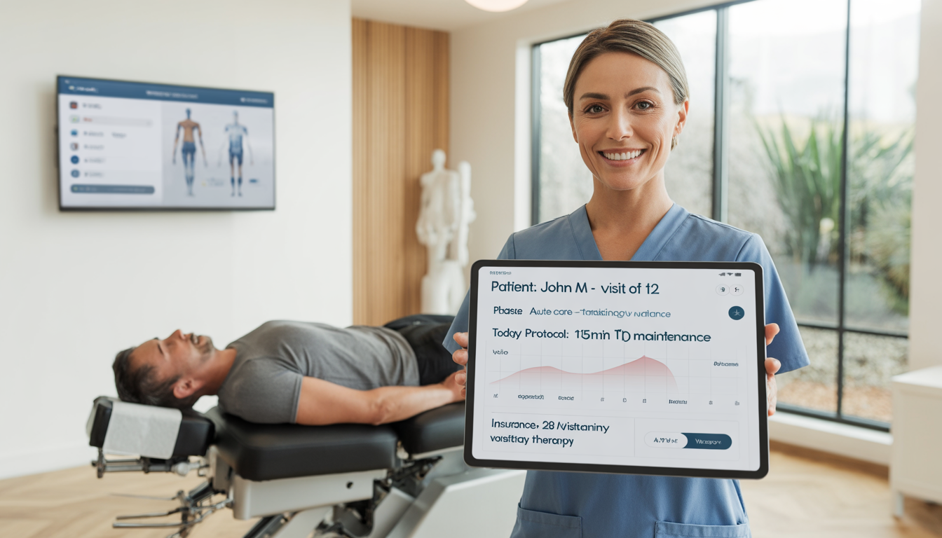 Modern chiropractic clinic with digital workflow and organized operations